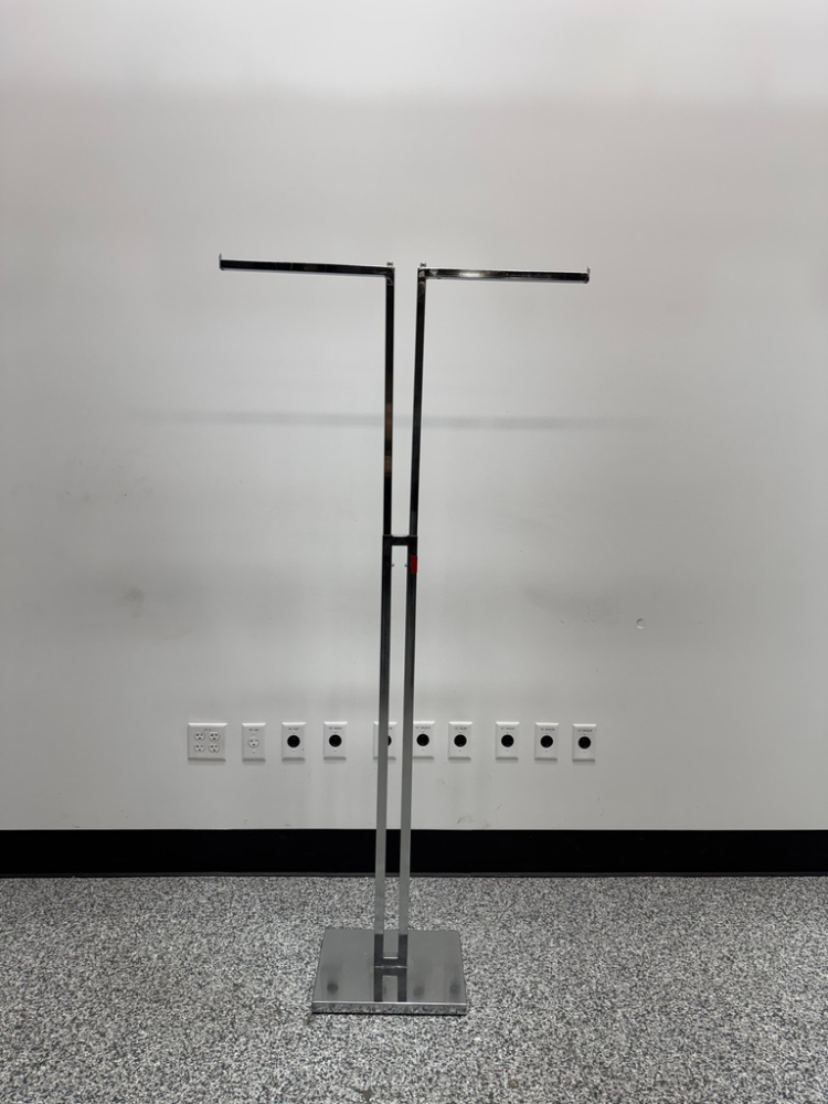 Image of 2-Way Metal Chrome Garment Rack